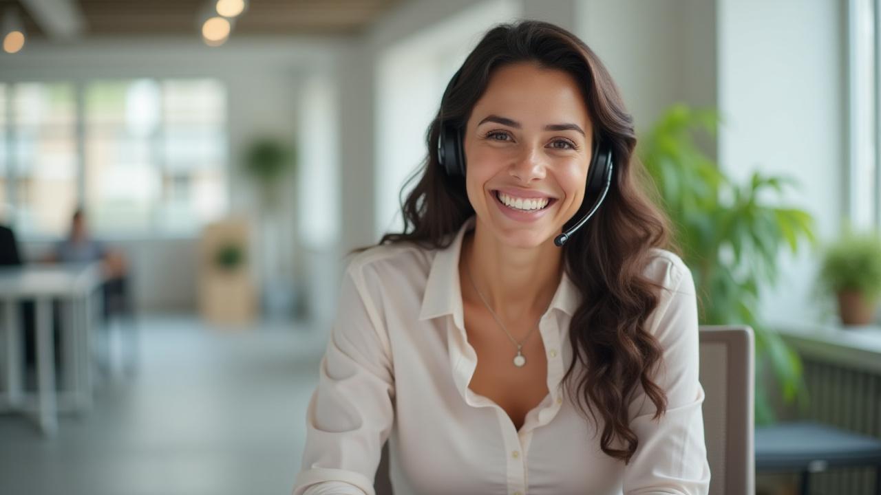 Friendly EcoShine Cleaning team member on the phone assisting a client.